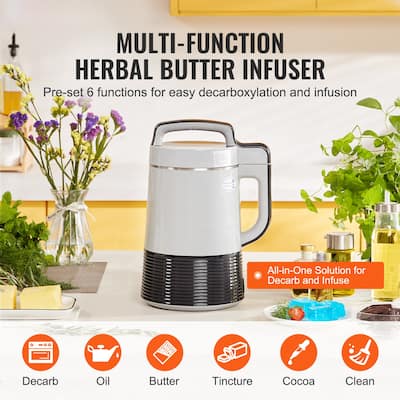 Butter Maker Machine with Customizable Temperature And Time, Herbal Recipe Book & All Accessories Included