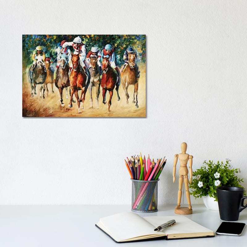 iCanvas "Horse Race" by Leonid Afremov Canvas Print - 8x12x0.75