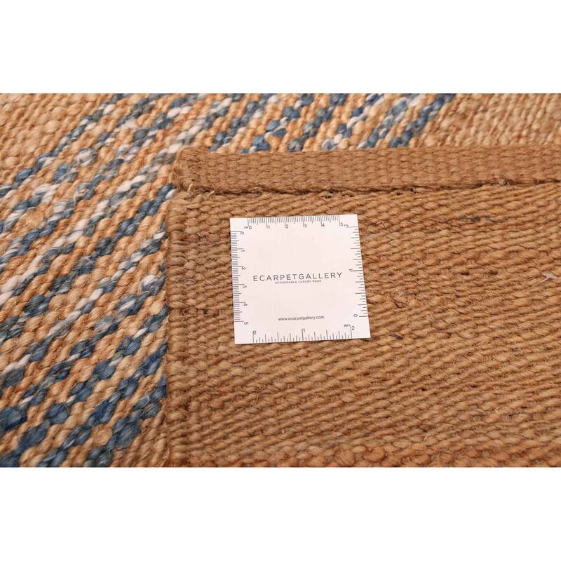 ECARPETGALLERY Flat-Weave Palas Denizli Tan Jute Kilim - 5'4 x 7'8