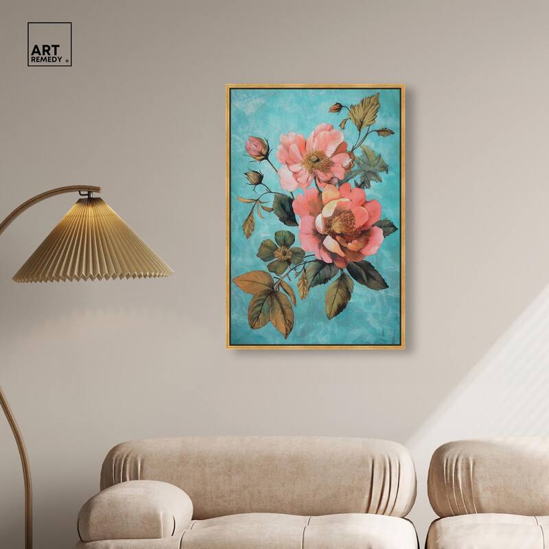 Floral Azure Ascent I Canvas by Art Remedy