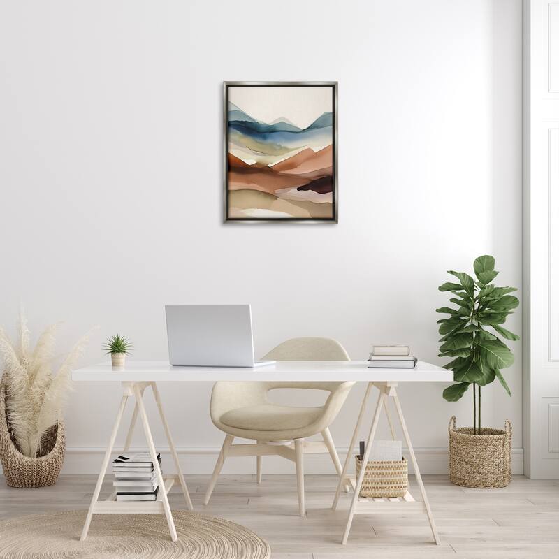 Stupell Abstract Desert Landscape Framed Floater Canvas Wall Art Design by Andrea Haase