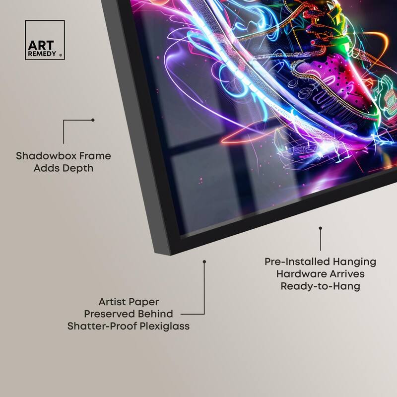 Bright Lights Sneaker Shadowbox by Art Remedy