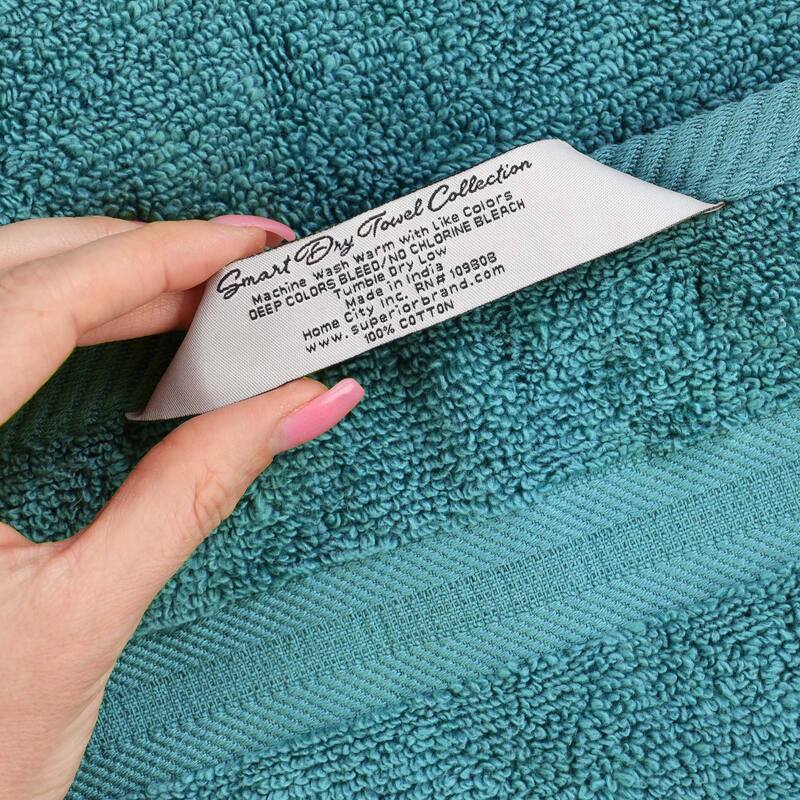 Superior Smart Dry Zero Twist Cotton 6-Piece Assorted Towel Set