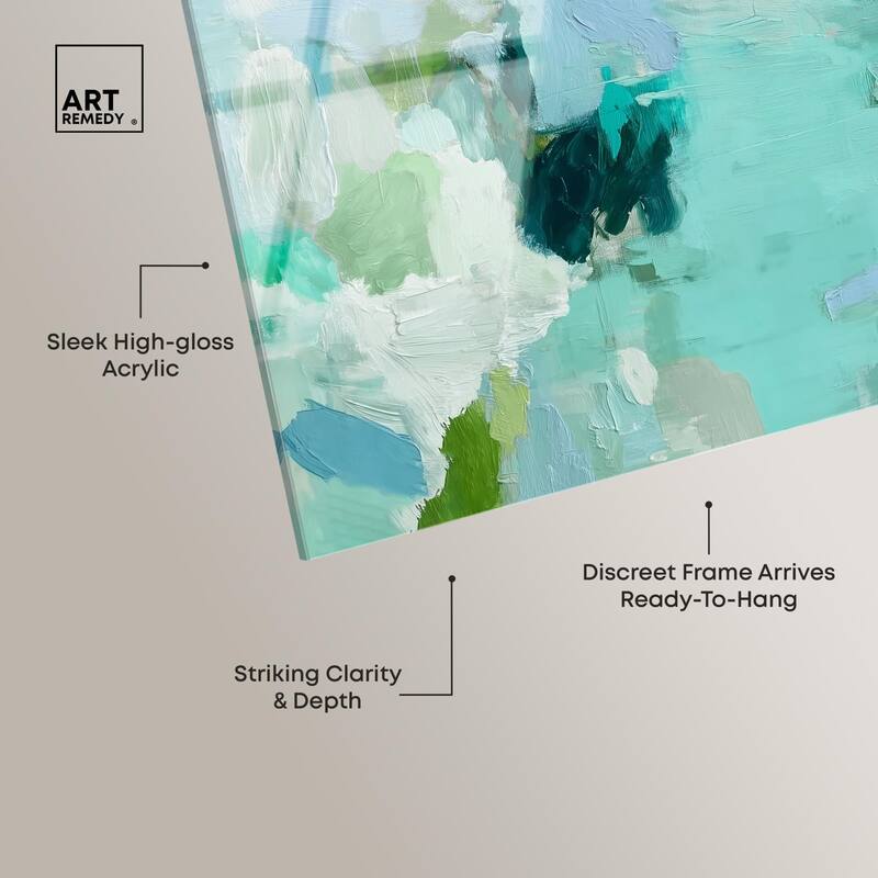 Alista Green Blues Acrylic by Art Remedy, Ready to Hang