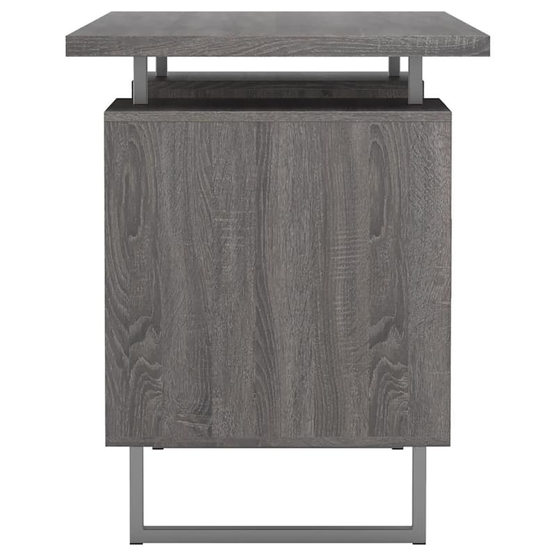 GDFStudio - Marcus Floating Top Modern Office Desk with Storage and Sleek Contemporary Style