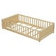preview thumbnail 19 of 18, Twin size Floor Platform Bed with Built-in Book Storage Rack,Door