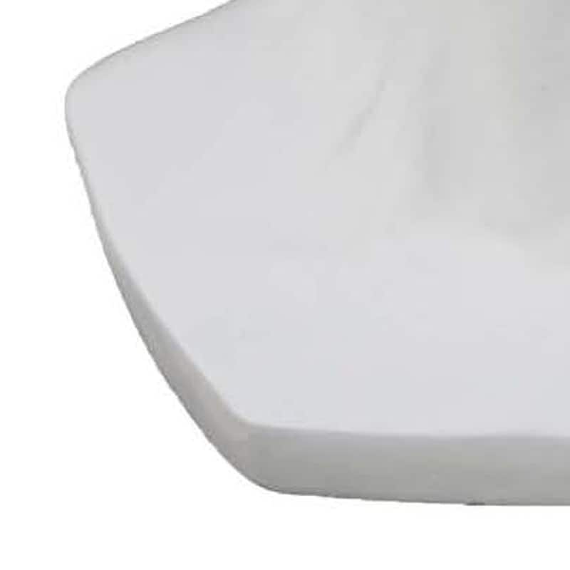 Kylz Decor Head Garden Planter, 23 Inch, Wide Open Top, White Resin