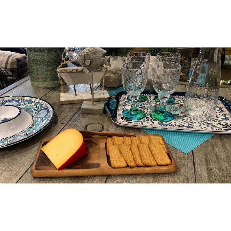 End Grain Cheese Board with Knife