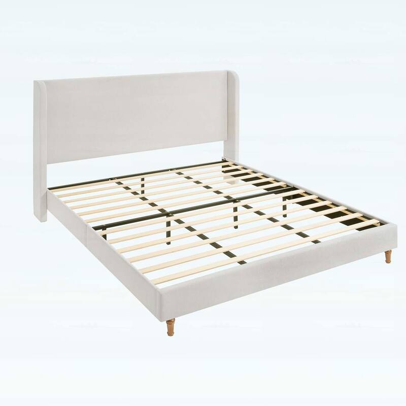 Minimalist Designs High Headboard Upholstered Platform Bed