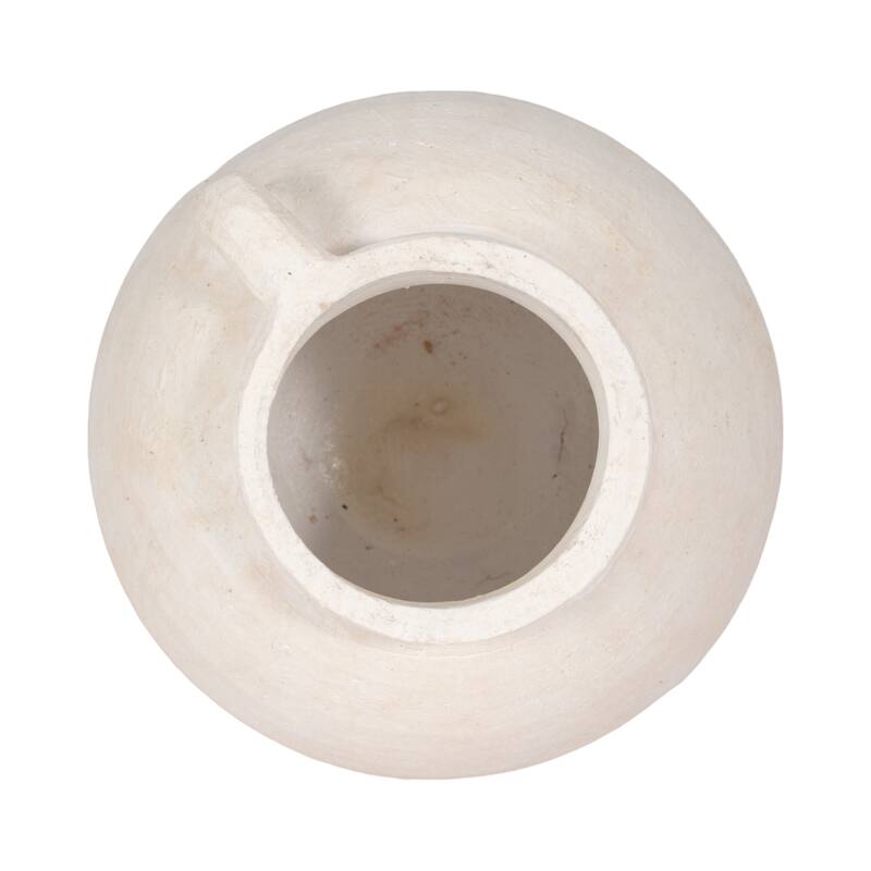 Handcrafted Terracotta Pottery Round Vase Modern Visual Interest