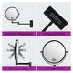 preview thumbnail 4 of 8, 8" Bathroom Mirror Wall Mounted Magnifying Reversible Double Sided 1X/10X Makeup Mirror