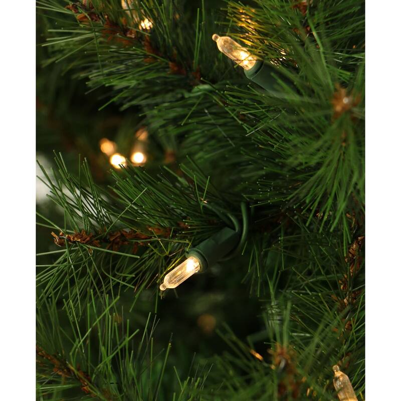Christmas Time 7.5-Ft. Pennsylvania Pine Artificial Christmas Tree with Clear Smart String Lighting - Green