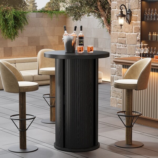 Bar Table, Hidden Storage Cocktail Table, Bistro High Top Pub Unit