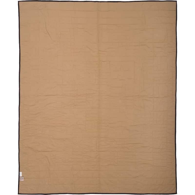 Americana Black Checkered Star Stitched Cotton Quilt