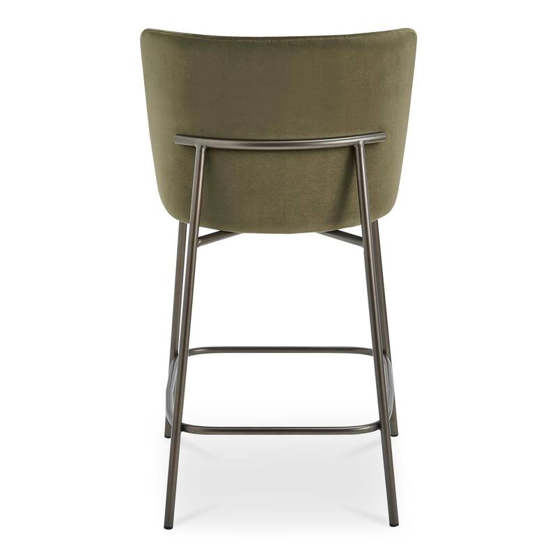 NADAAL STUDIOS Amaris, Counter Stool With Performance Fabric - 21.7"W x23.4"D x37.4"H