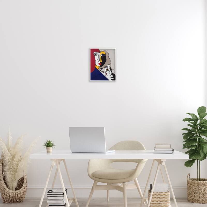 Stupell Bold Primaries Mod Portraits Framed Giclee Art Design By Ruth Fromstein