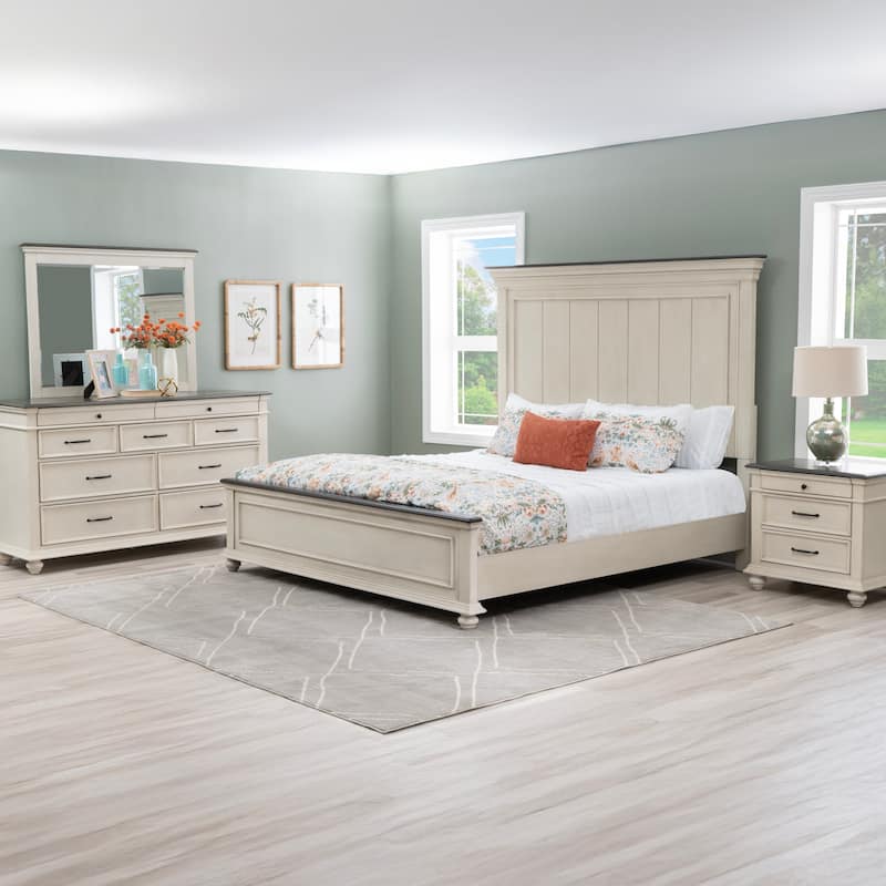 Ellington 4PC King Bedroom Set White - 4 Piece - King