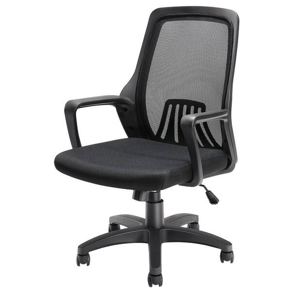 Office Chair Mesh Chair Mid Back Mesh Home Office Swivel Chair Black Overstock 31989523