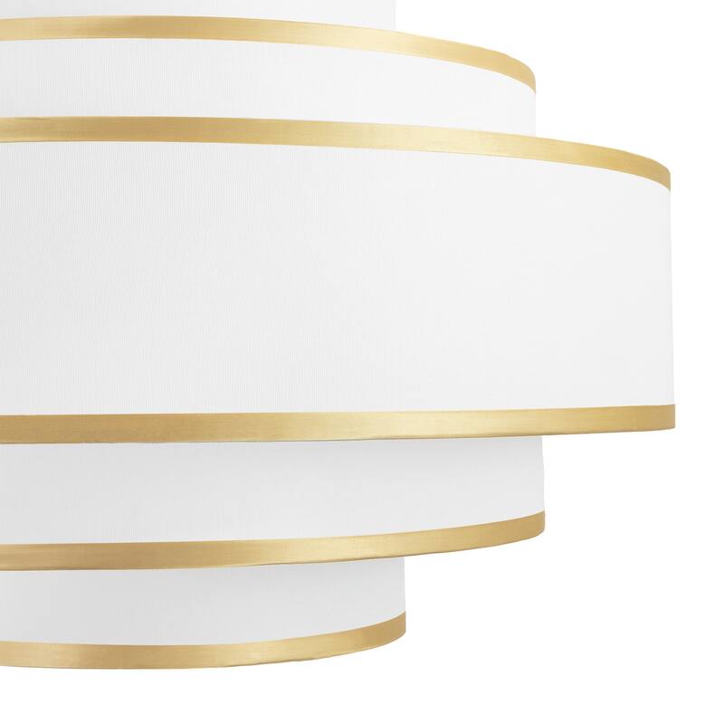 24" 5-Light Dimmable Tiered Drum Chandelier