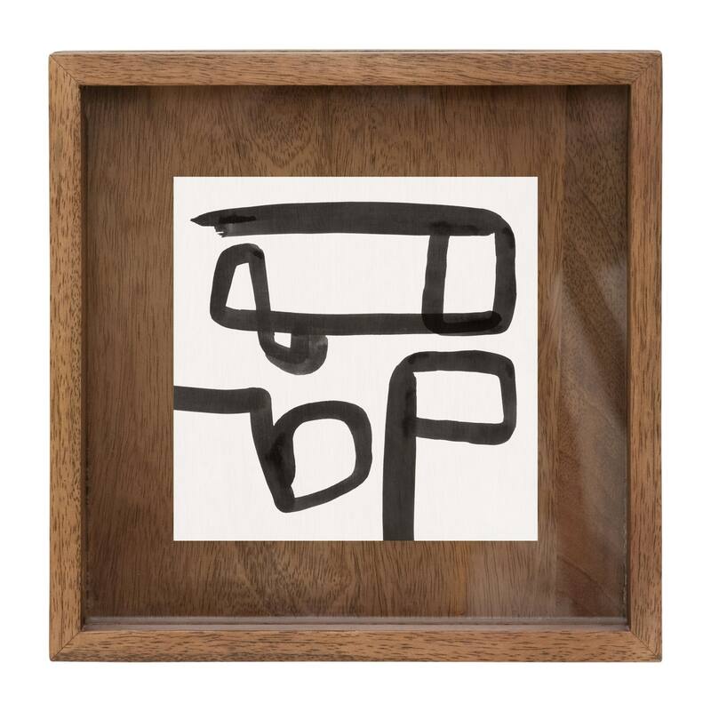 Square Tabletop Picture Frame - 9" - Walnut Brown