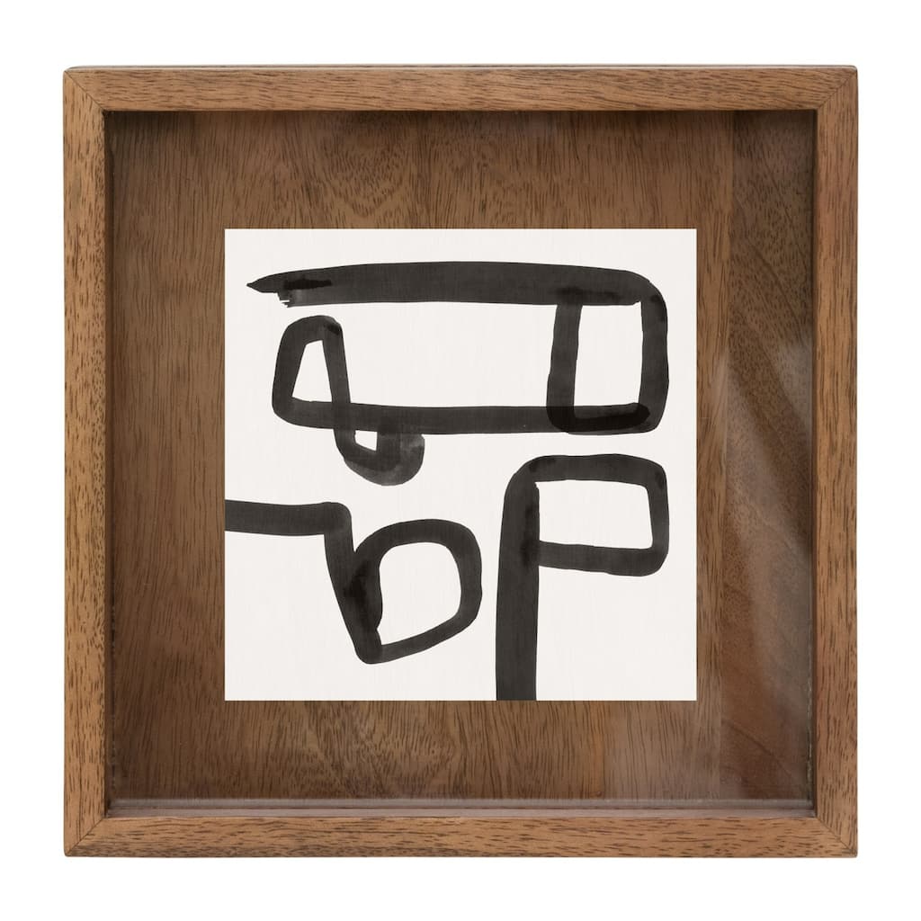 Square Tabletop Picture Frame - 9" - Walnut Brown