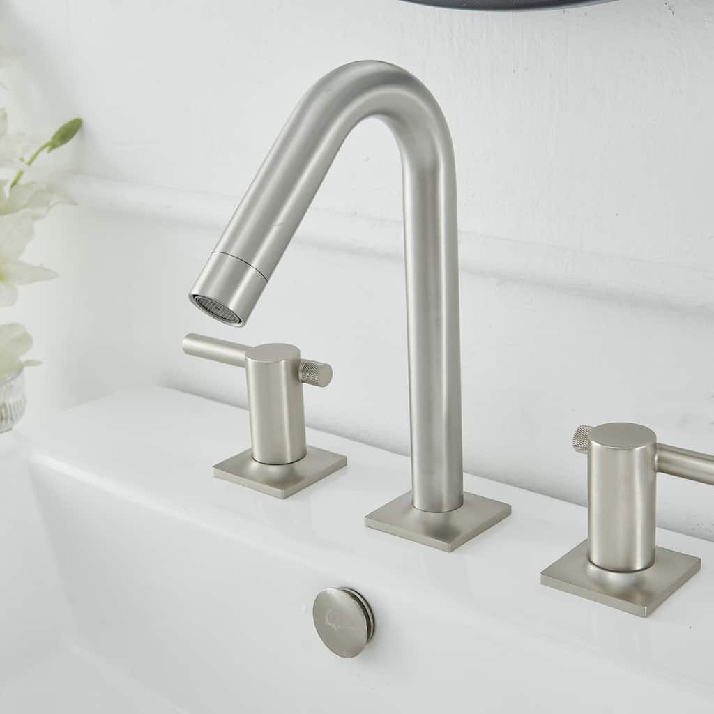 Two-Handle Faucet with Pop-Up Spout