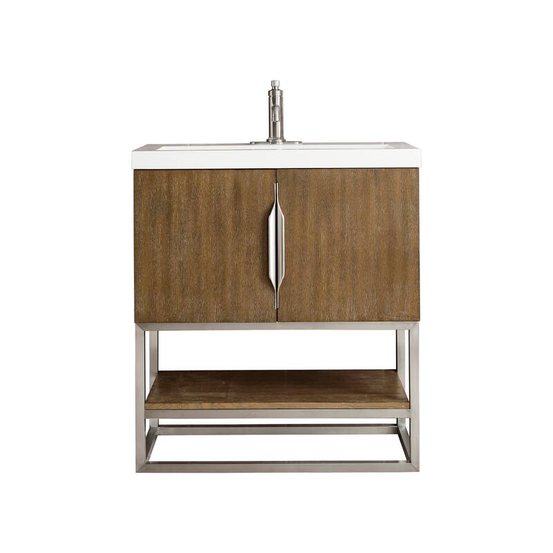 James Martin Vanities 883-V315-BN-WG Columbia 32" Free Standing Single - Latte Oak - Oak Finish