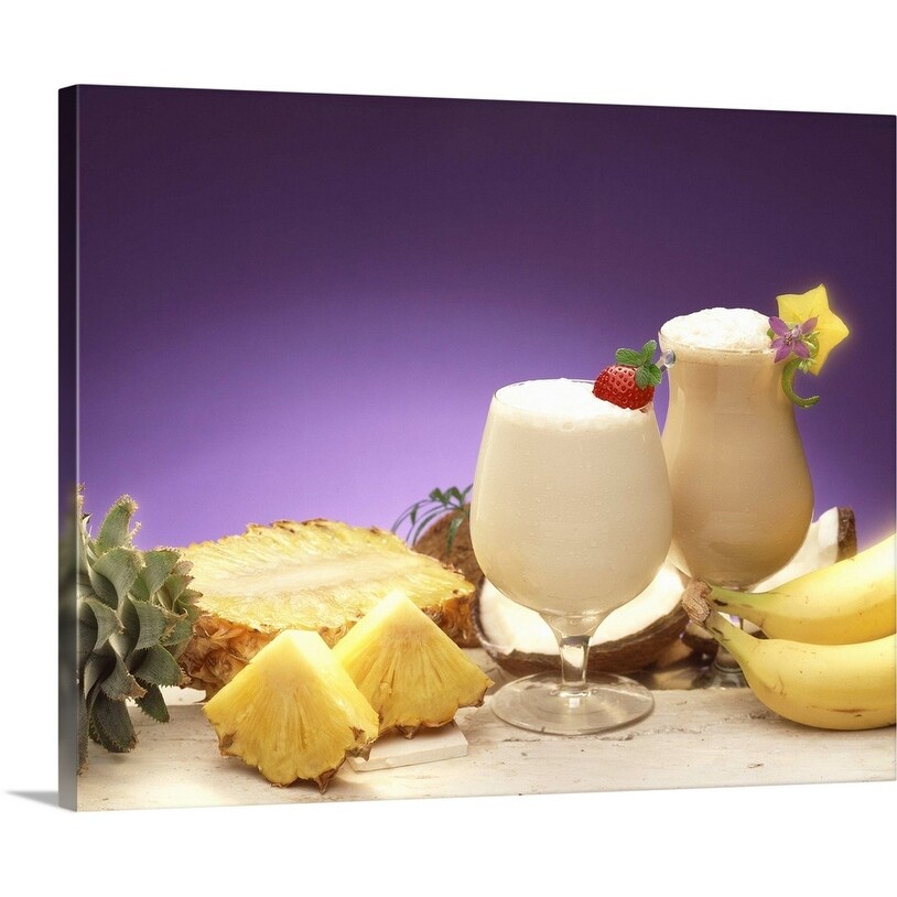 Shop Tropical Drinks Canvas Wall Art Overstock 16483484