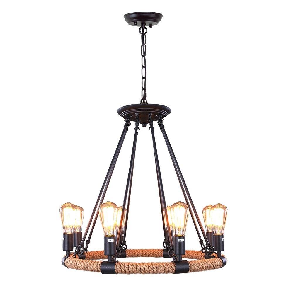 6 light vintage glass rope chandelier - Chandeliers For Bedrooms by Overstock.com