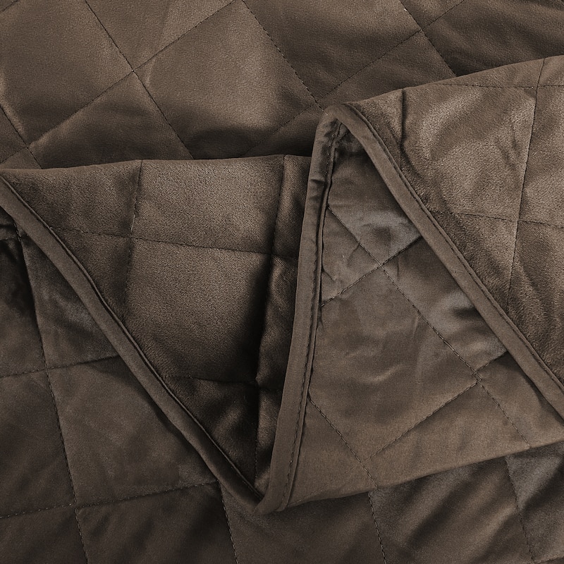 Serenta Velvet Quilts 5 Piece Ultra Soft Floor Touching Bedspread Set