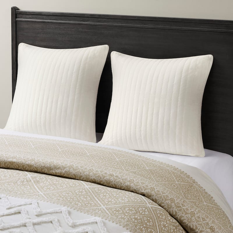 INK+IVY Camila Cotton Quilted Euro Sham