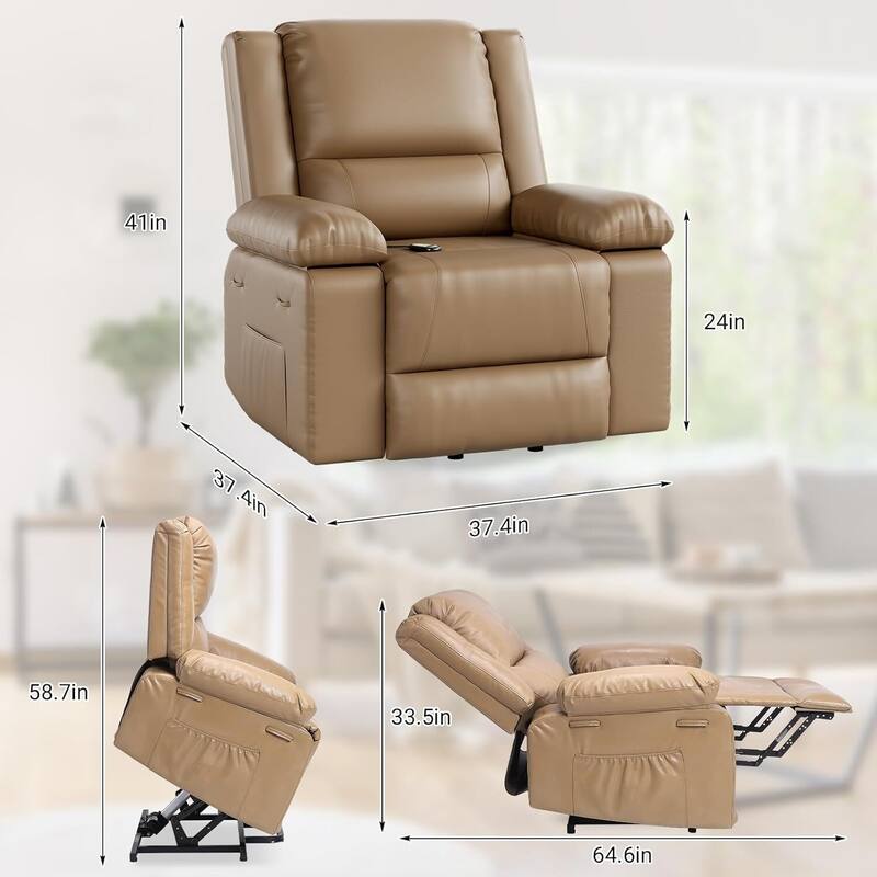 Power Lift Recliner, with Massage & Heat