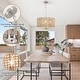 preview thumbnail 44 of 46, 5 - Light Dimmable Drum Chandelier Natural Rattan Bohemian & Coastal Pendant - 18.9 in