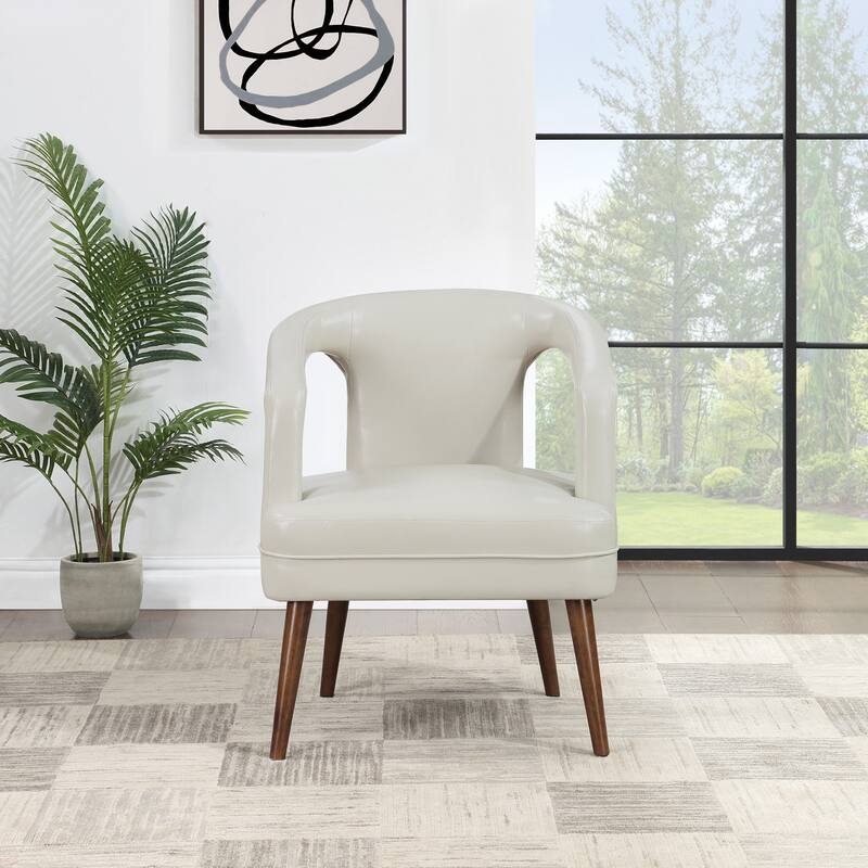 Mason Accent Reception Chair in Faux Leather