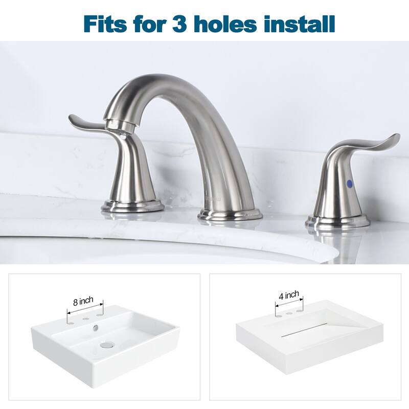 WOWOW Elegant Dual-Handle Bathroom Sink Faucet