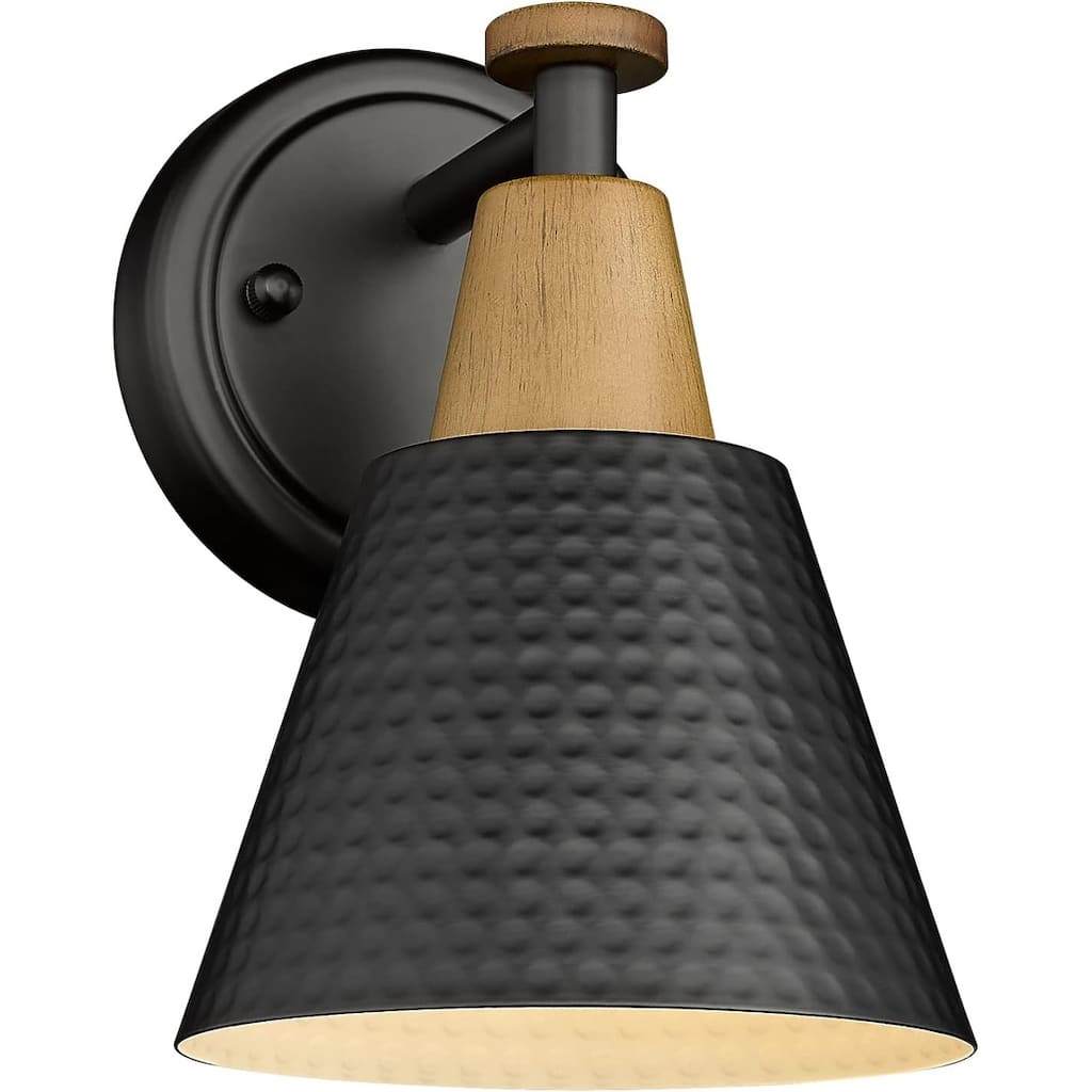 1-light wall lamps matte black fixture lights metal bedroom light