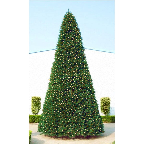 Commercial Size Pine Artificial Christmas Tree 15 foot, Clear Lights