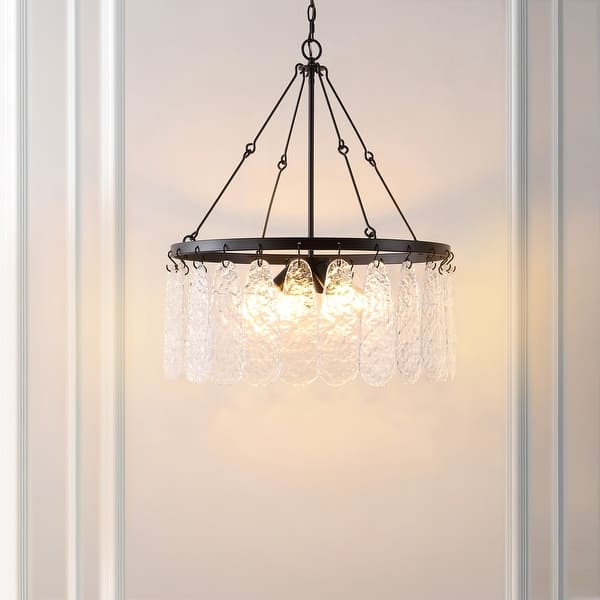 slide 2 of 7, SAFAVIEH Aremythia 6-light 25-inch Chandelier - 24 in. W x 24 in. D x 34-93 in. H