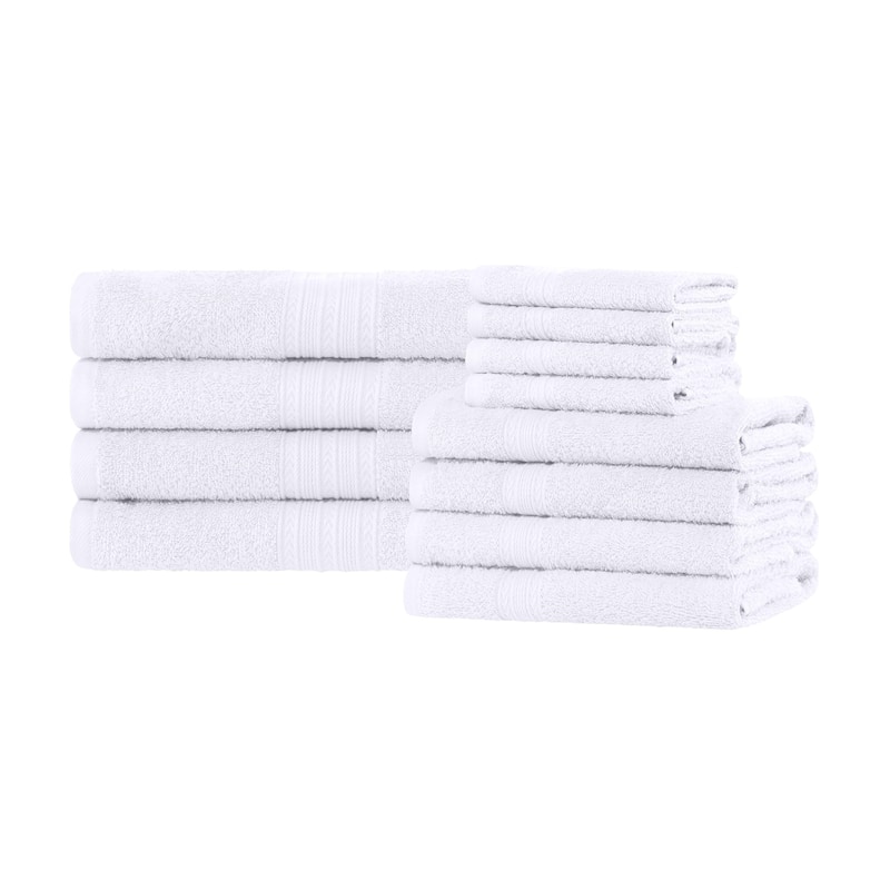 Superior Eco-Friendly Sustainable Cotton 12-Piece Bathroom Towel Set