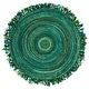 preview thumbnail 35 of 69, SAFAVIEH Handmade Braided Libby Country Cotton Rug with Fringe 4' Round - Green