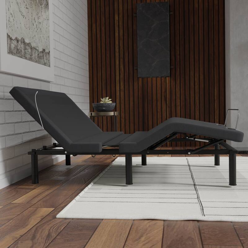 Queen Adjustable Base with Voice Command, Glide Tech, LED Lights, and Zero Clearance Design