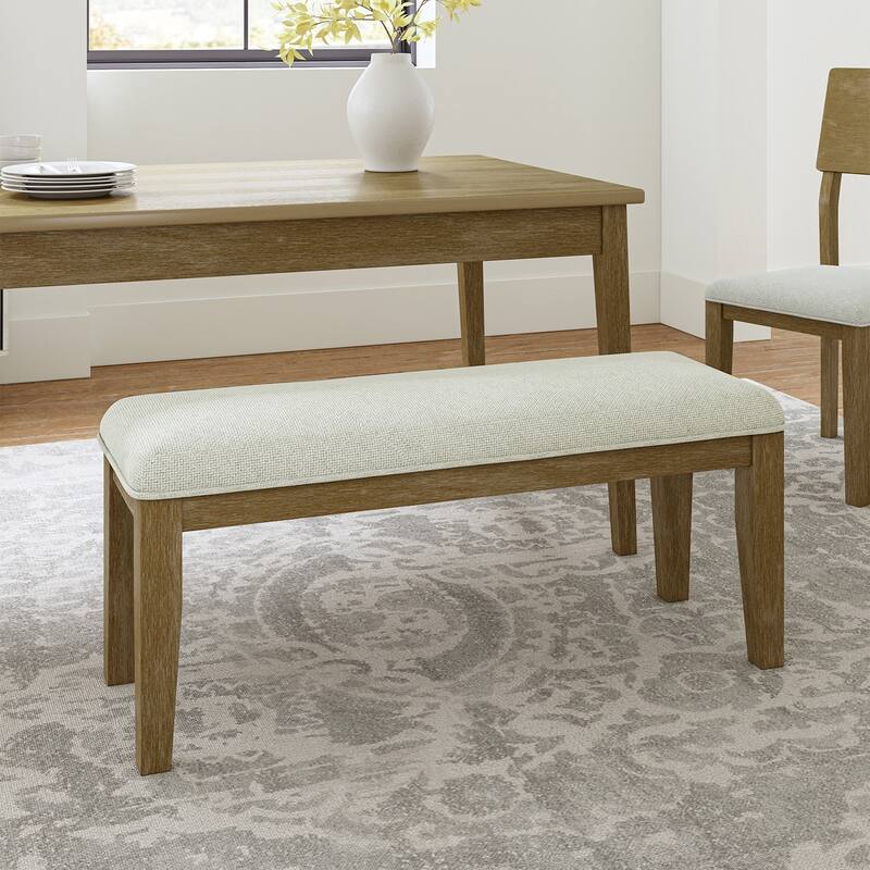 Sandra Rustic Farmhouse Design Solid Wood Dining Bench by HULALA HOME