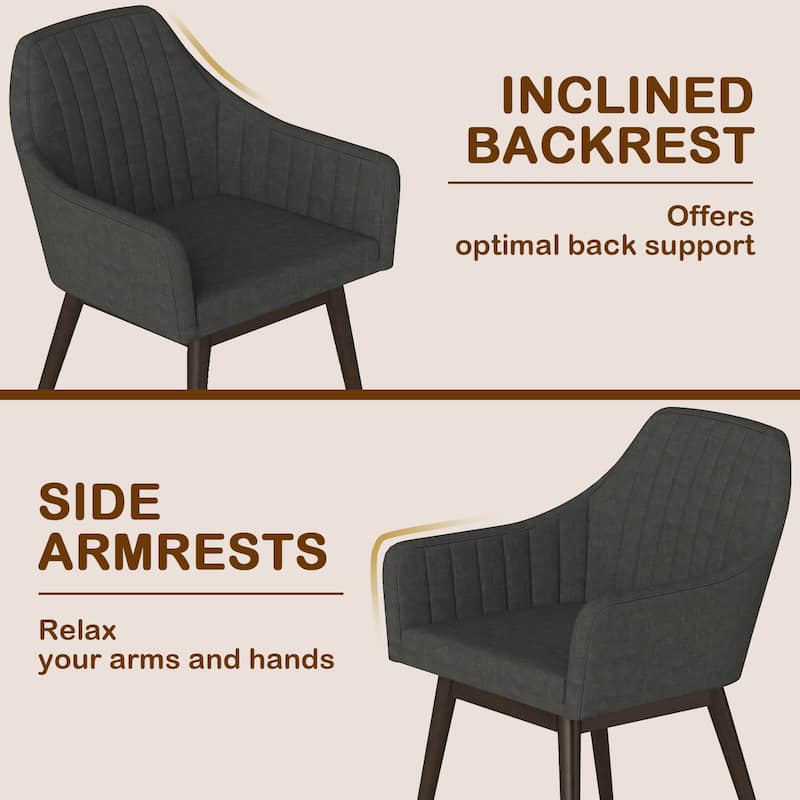 Costway Dining Chairs Set of 2 Upholstered Accent Chairs with Comfy - See Details