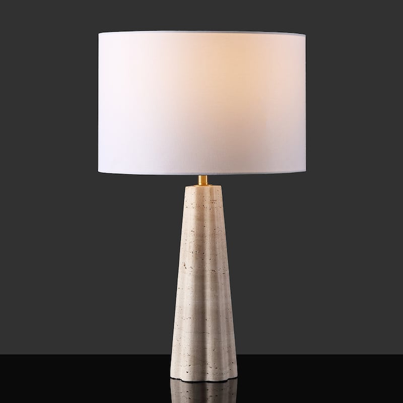 SAFAVIEH Couture Naveen Travertine Table Lamp - 15"W x 15"D x 25"H