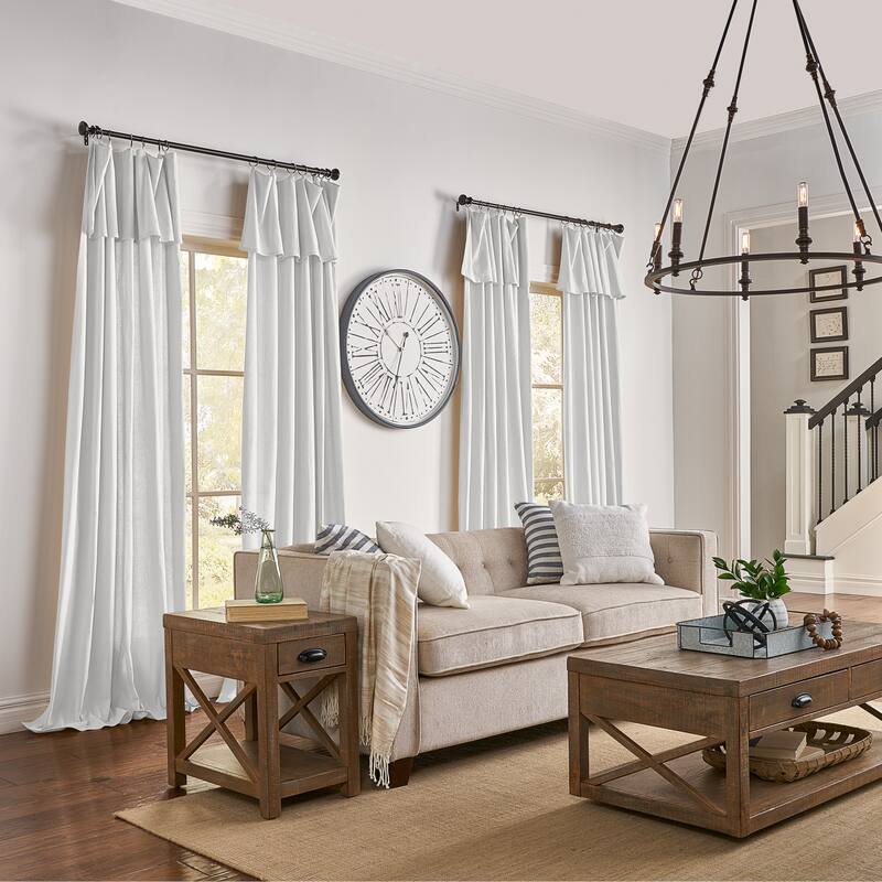 Mercantile Farmhouse Drop Cloth Curtain Panel