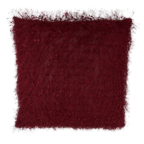 Poly-Filled Shaggy Shimmer Throw Pillow