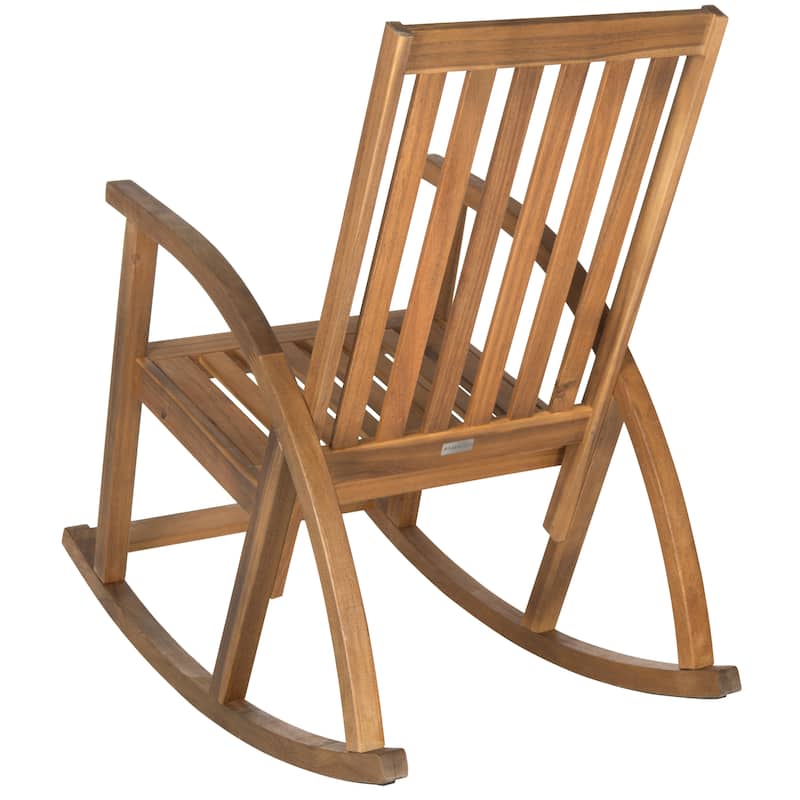 SAFAVIEH Outdoor Nevaeh Acacia Wood Rocking Chair - 26W x 45D x 34H