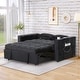 preview thumbnail 12 of 39, 55" Multi-functional Velvet Sofa Bed with Cup Holder and USB Port for Living Room