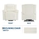 preview thumbnail 33 of 37, Corduroy Recliner Chair, Manual Recliner Sofa with Handle, Pillow Top Arms, Thick Padding, Side Pocket, 330Lbs Capacity
