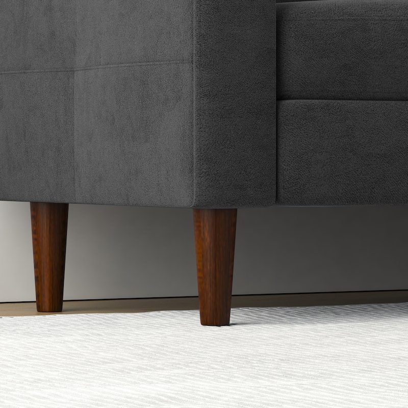 Grey 78.74'' Versatile L-Shaped 3-Seater Sofa with Storage and Footstool, Built-in USB Ports, and Cup Holders